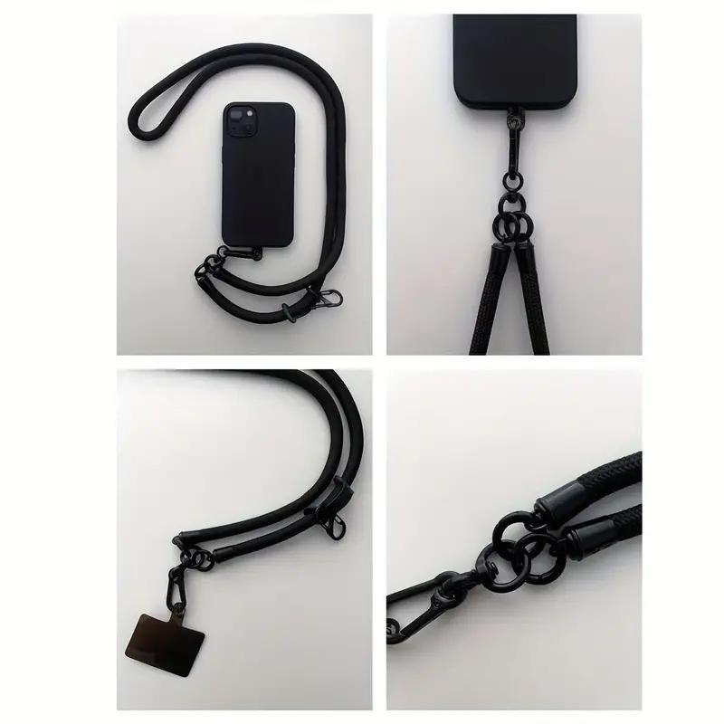 Solid Color Adjustable Phone Lanyard, 1 Count Practical Anti-lost Neck Lanyard, Portable Phone Strap for Men & Women Outdoor Use 4