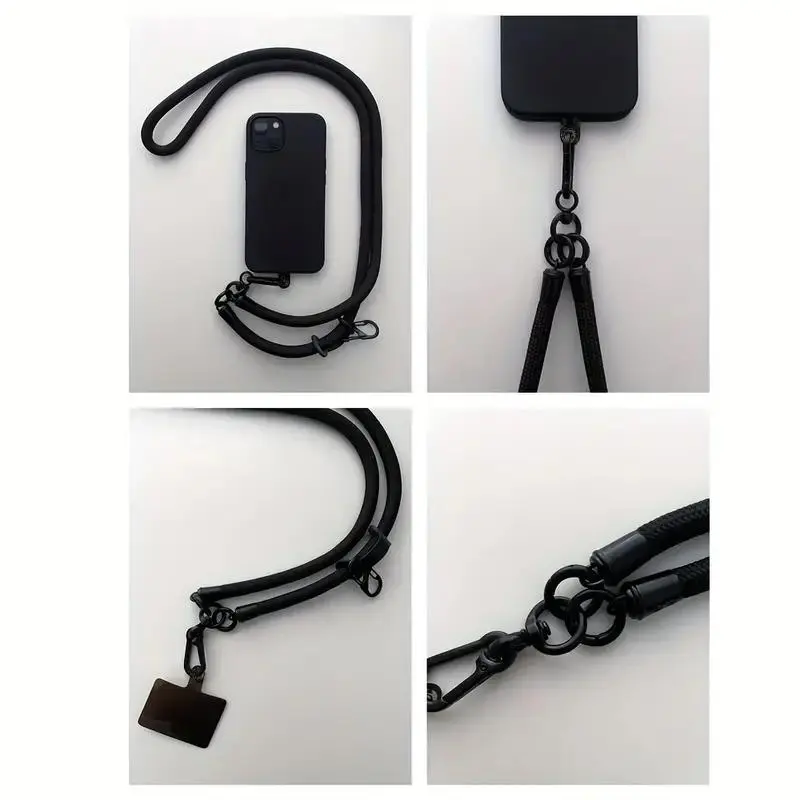Solid Color Adjustable Phone Lanyard, 1 Count Practical Anti-lost Neck Lanyard, Portable Phone Strap for Men & Women Outdoor Use 4