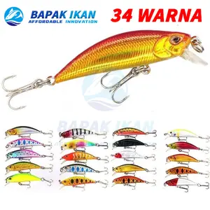 34 Warna 5cm/5g Umpan Pancing Minnow Sinking Casting Ultralight Minnow Umpan Pancing-BK435