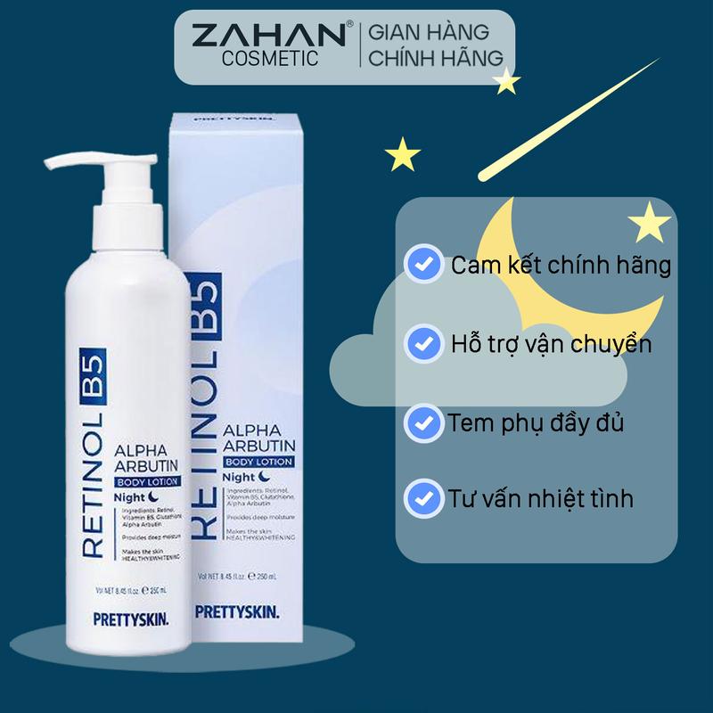 Kem Dưỡng Body Treatment Ban Đêm RETINOL B5 Alpha Arbutin Body Lotion 250ml