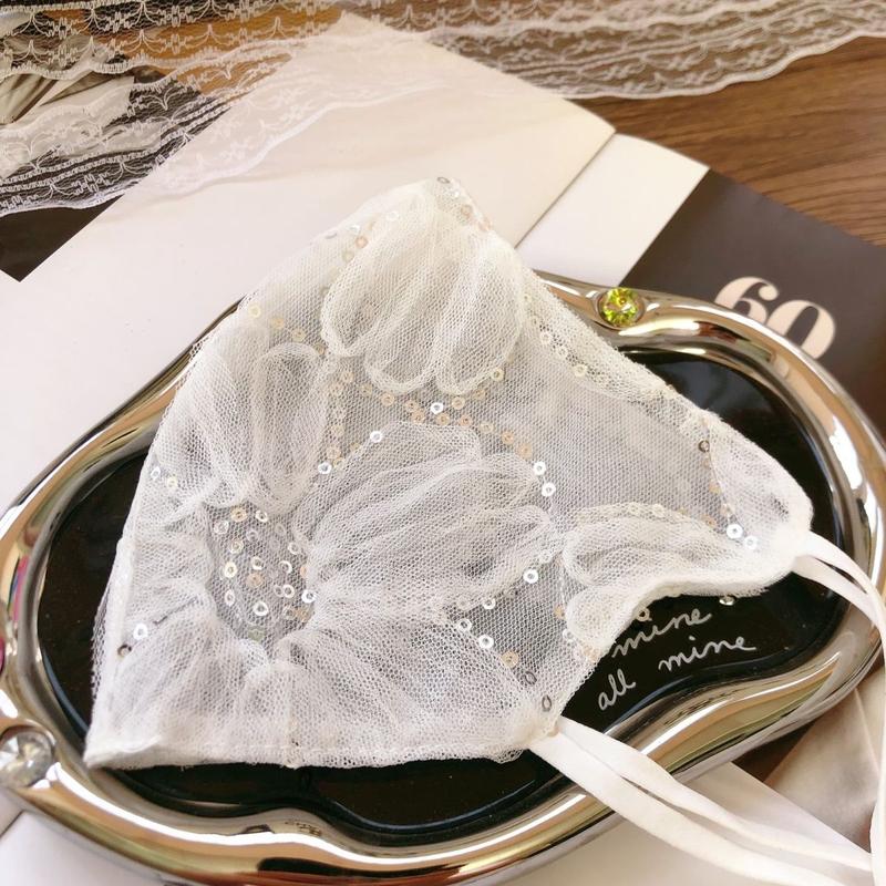 Mặt Nạ Kim Sa, Mới Mùa Hè, Dành Cho Nữ, Mỏng Và Thoáng Khí, Có Thể Điều Chỉnh, Có Thể Giặt Được, Thời Trang Và Thanh Lịch, Thiết Kế Cổ Tích Chống Nắng Phụ Kiện 4