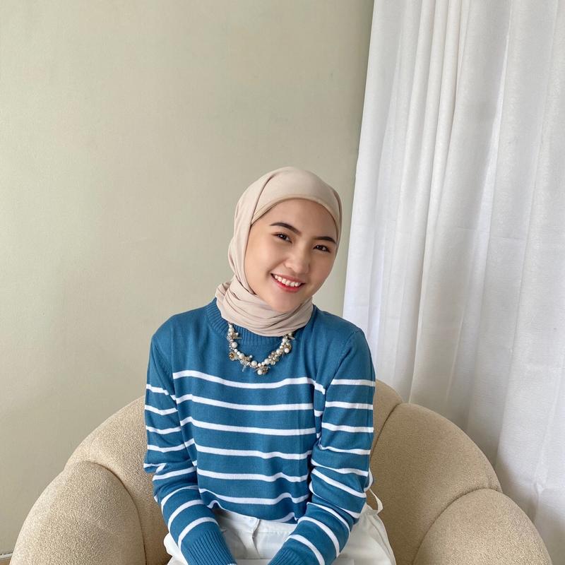 Kyra striped sweater - blouse garis garis - atasan rajut - kaos garis 5
