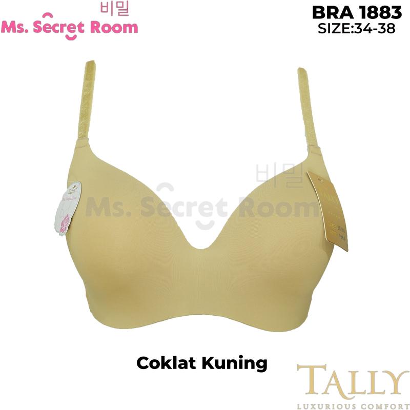 Tally Bra Bh Seamless 1883 I Tanpa Kawat I Cup C I 1/2 Cup I Busa Tipis I Size 34 – 38 I Kait 2 I Bahan Katun Seamless 5