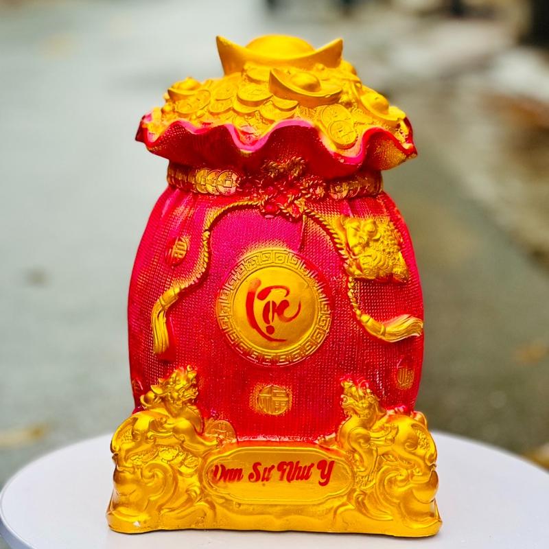 Heo đất/Lợn đất  HŨ TIỀN VÀNG tài lộc tiết kiệm | size ĐẠI | Ống tiết kiệm | decor | phong thủy | Kèm Ảnh thật Ống Heo Đựng Tiền ống heo tiết kiệm hình túi tiền