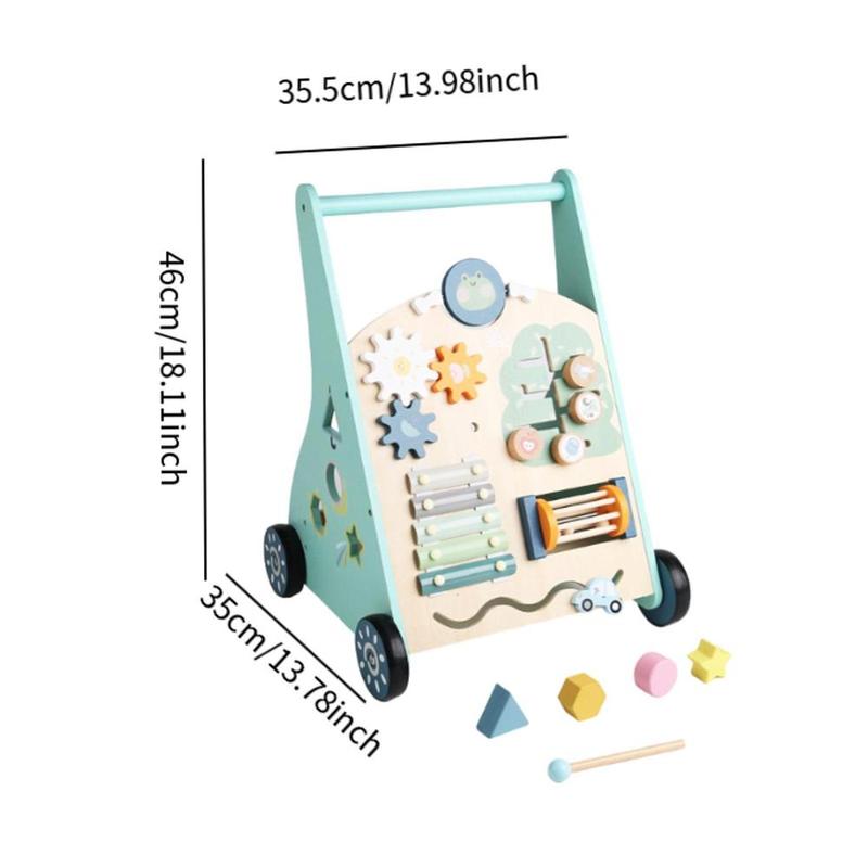 Product Introduction of Wooden Baby Walking Toy Learning Develop Motor Skills Early Educational Activity Center for Children Toddlers Birthday Gifts 0