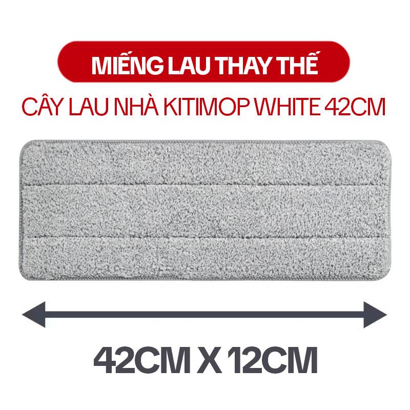 Miếng Lau Nhà Thay Thế KITIMOP WHITE 42CM Bông Lau Nhà Thay Thế 42X12CM Giẻ Lau Nhà Thay Thế