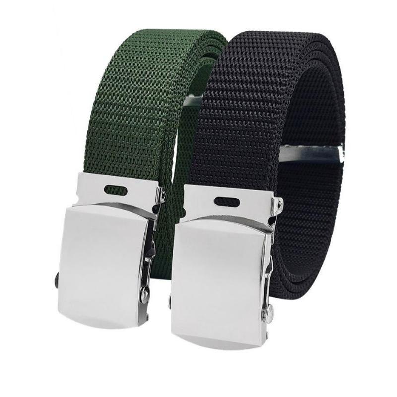 Thắt lưng nam dây dù DHM-013 | Dây nịt vải dù mặt khoá lăn có logo in nổi | Bảo hành 12 tháng