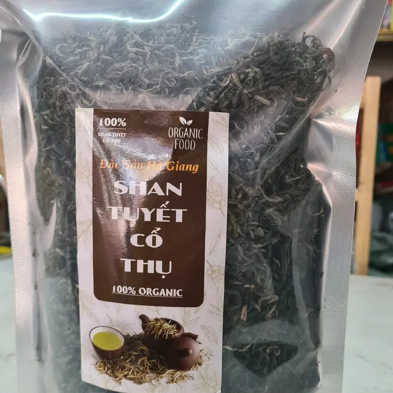 Trà Shan Tuyết cổ thụ Tây Côn Lĩnh Hà Giang 1 tôm 2 lá túi 500gr Nước Trà Tea box Chè 4