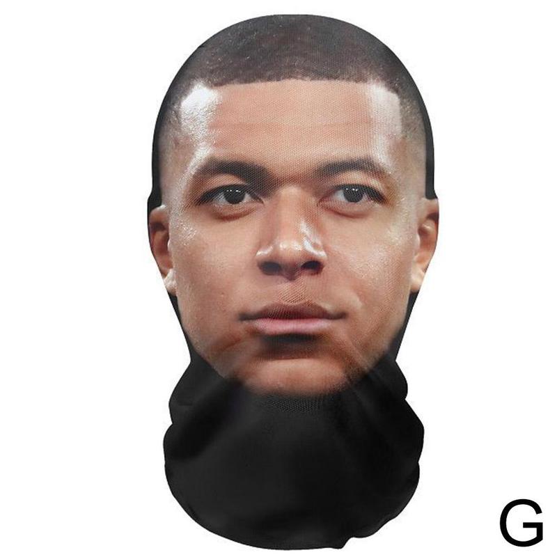 Product Introduction of 3D Printed Seamless Kanye Face Mask Celebrity Face Mask Funny Head Cover Riding Scarf Cosplay Headwear Hip Hop Hood 30