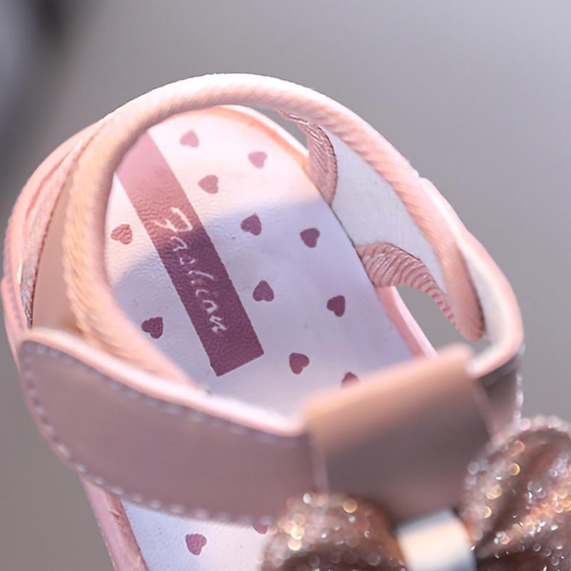 Product Introduction of Summer Infant Soft Soled Squeaky Shoes, Baby Front Wrapped Sandals, Girls' Princess Shoes 1- 3 Years, Kids Clothing Supplies 21