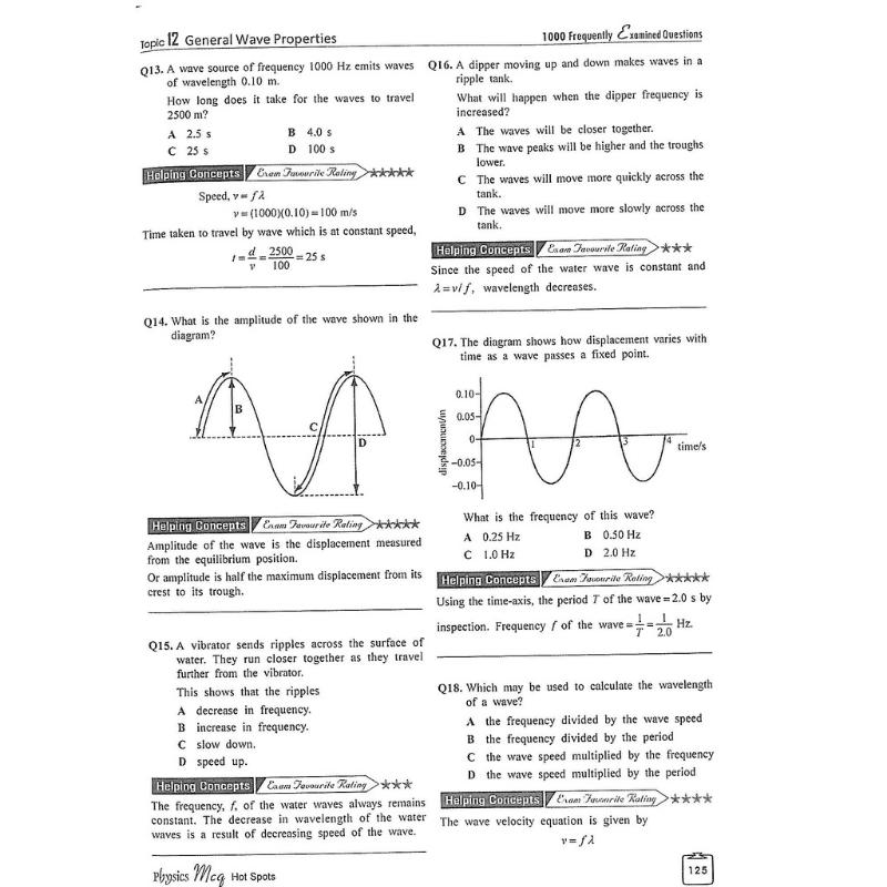 Product Introduction of High Quality O Level Physics MCQ Hot Spots / Upper Secondary / Physics / Assessment Books 6