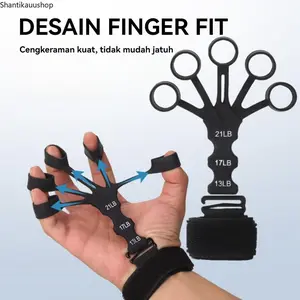 Penguat Jari & Pergelangan Tangan - Alat Latihan Resistansi Silikon 5-Jari untuk Rehabilitasi & Kekuatan Cengkraman | Alat Terapi Tangan Portabel untuk Latihan Fleksi, Ekstensi & Pembuluh Darah | Penggunaan Indoor/Outdoor untuk Atlet, Musisi & Pemulihan