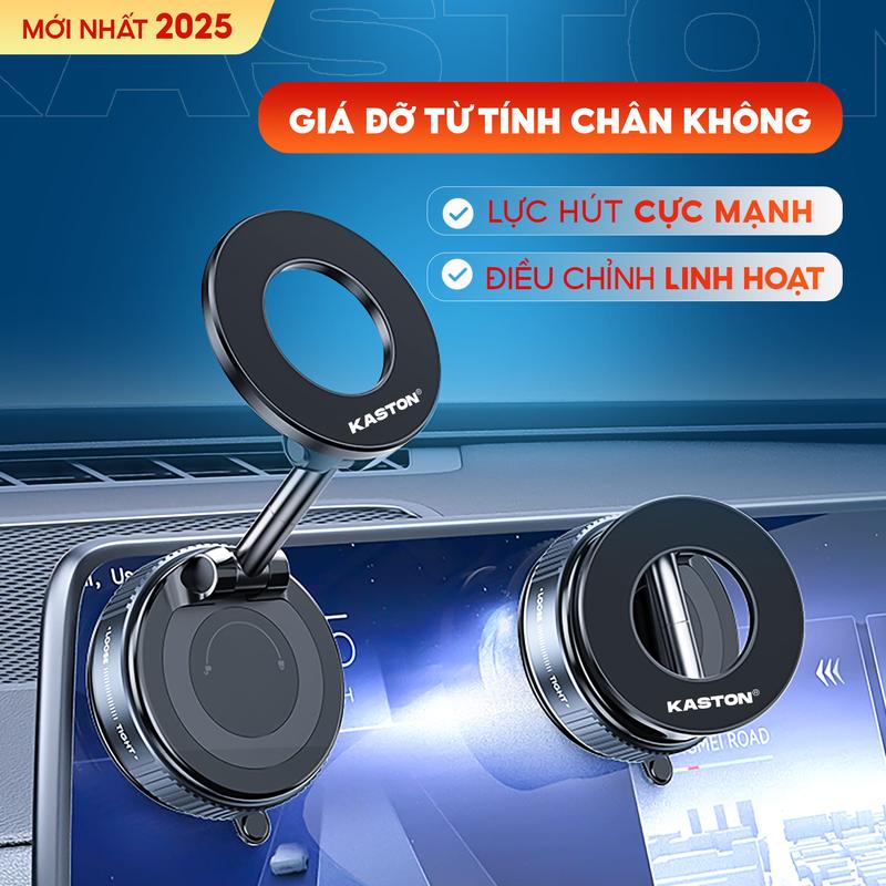 [2025] Giá đỡ điện thoại ô tô Kaston - Từ tính hút chân không - Xoay 360° có thể gấp gọn - Sử dụng đa năng nhiều mục đích