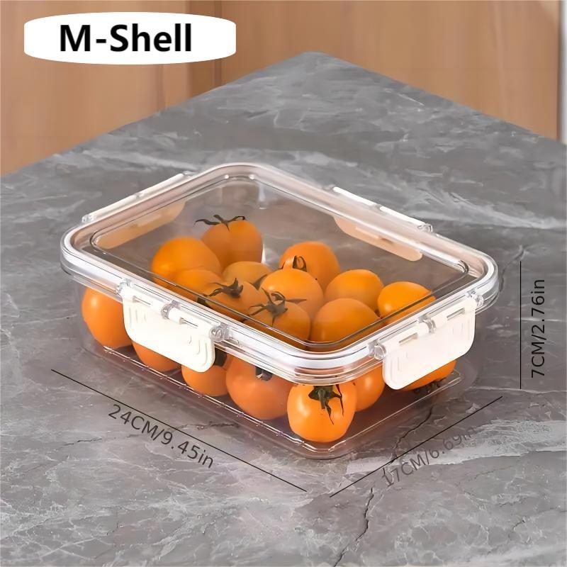 Clear Food Storage Box, 1 Count Modern Durable Food Storage Container with Lid, Food Storage Organizer for Home Kitchen 8