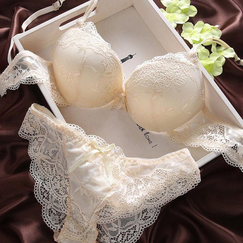 Product Introduction of Women 2 Pieces Lingerie Set Sexy Lace Floral Push Up Bra and Panties Deep V Underwear Intimates 39