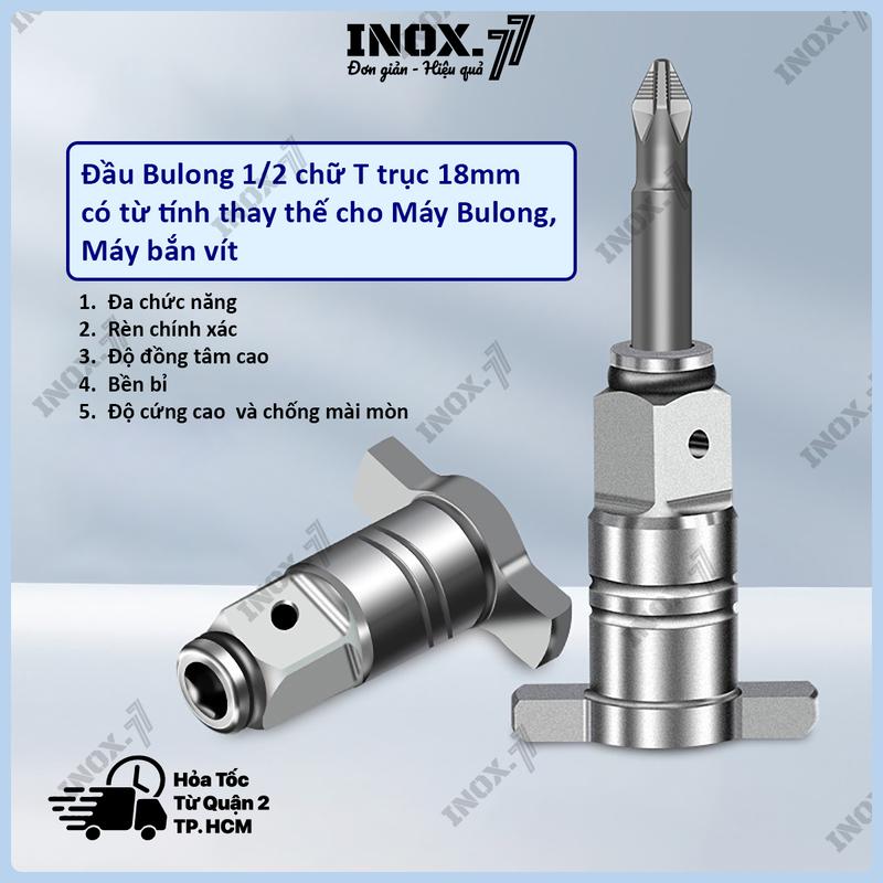  Đầu Bulong 1 2 chữ T trục 18mm có từ tính thay thế cho Máy Bulong Máy bắn vít có nam châm từ tính - 153 