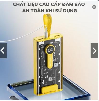 Sạc dự phòng 30000mah sạc nhanh 120w pin dung lượng lớn đi kèm dây cắm nhiều điện thoại Type C Pin Dự Phòng Sạc Pin. sạc siieeu nhanh