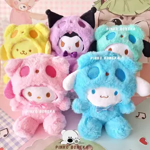 Boneka My Melody Kuromi Cinnamoroll Pompompurin Pochacco Kostum Hoodie @20cm Gift Kado Lembut Mewah Dolls