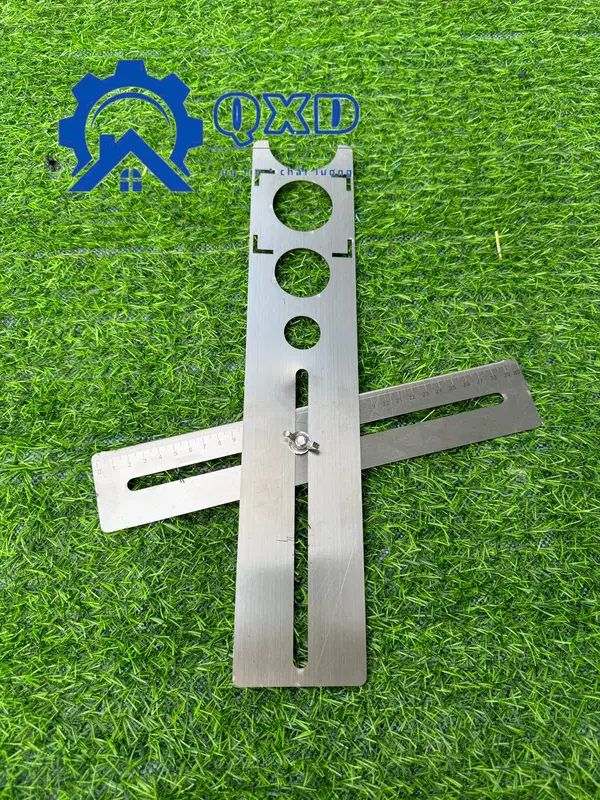 Thước Đo Định Vị Khoan Lỗ Gạch Men 2 Đoạn INOX Dày - Đo Khoan Lỗ Gạch Men Nhà Tắm Rất Nhanh Và Chuẩn 5