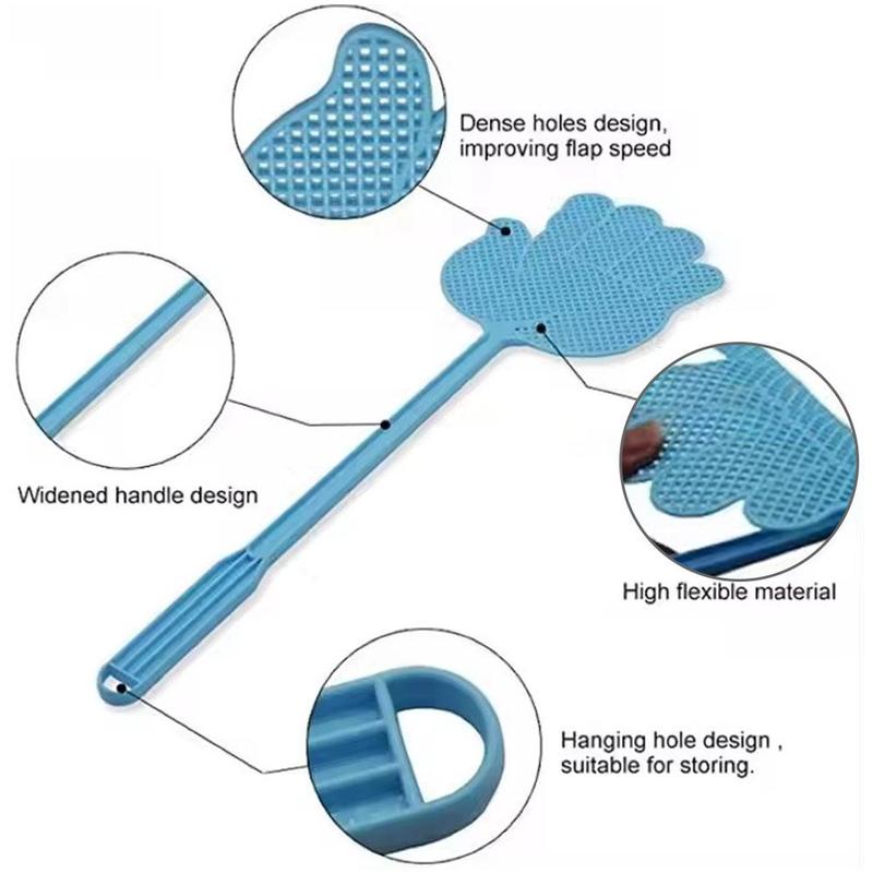 Product Introduction of 1/6 Creative Palm Fly Swatter Manual Model Plastic Fly Swatter Mosquito Swatter Lengthened Thickened Large Anti-mosquito Swatters 21