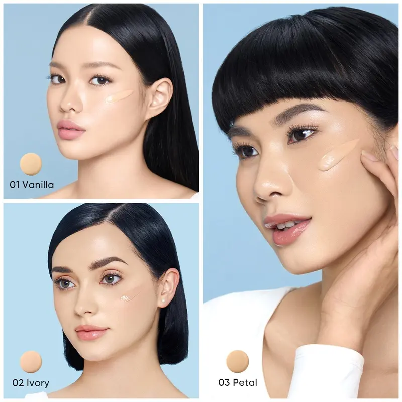 SKINTIFIC 2pcs cushion  serum wajah make up set  Cover All Perfect Cushion  11ml+ Radiance Booster Serum Spray 100ml oil control  untuk Melembabkan  bb cream kosmetik kosmetik wajah 4