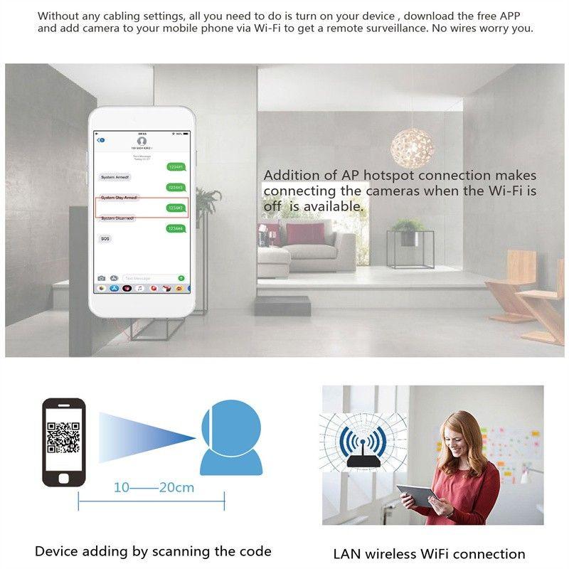 Product Introduction of D305 Hd smart wireless wifi security camera night vision remote home cctv surveillance camera 360 network 9