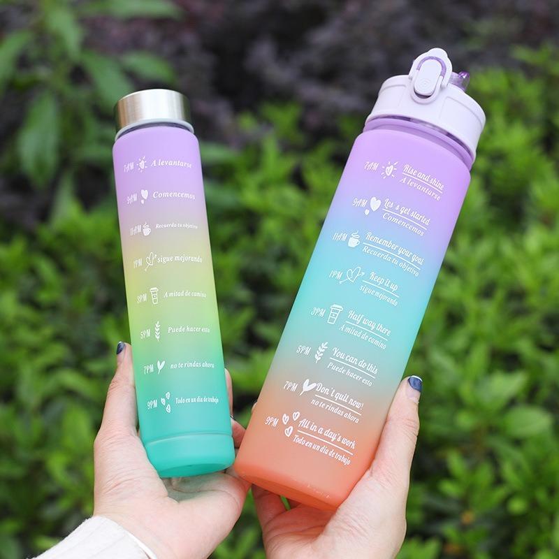 Product Introduction of 900-2000ml 3pcs Set with Time Graduated Space Cup Gradient Water Cup High Capacity Plastic Cups Portable Outdoor Travel Gym Bottles 31