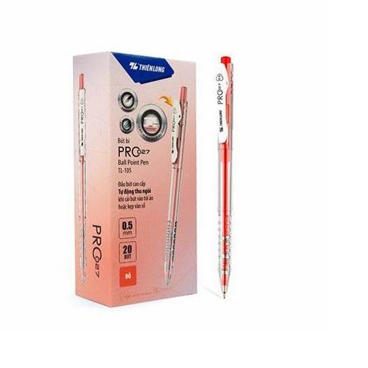 Combo 4 Bút bi Thiên Long TL-105 Pro27 - Mực đỏ