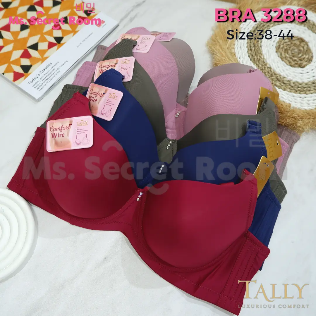 Tally Bra Bh Jumbo 3288 | Cup D | Full Cup | Size 38-44 | Ada Kawat | Busa Tipis | Kait 4 | Bahan Katun Halus