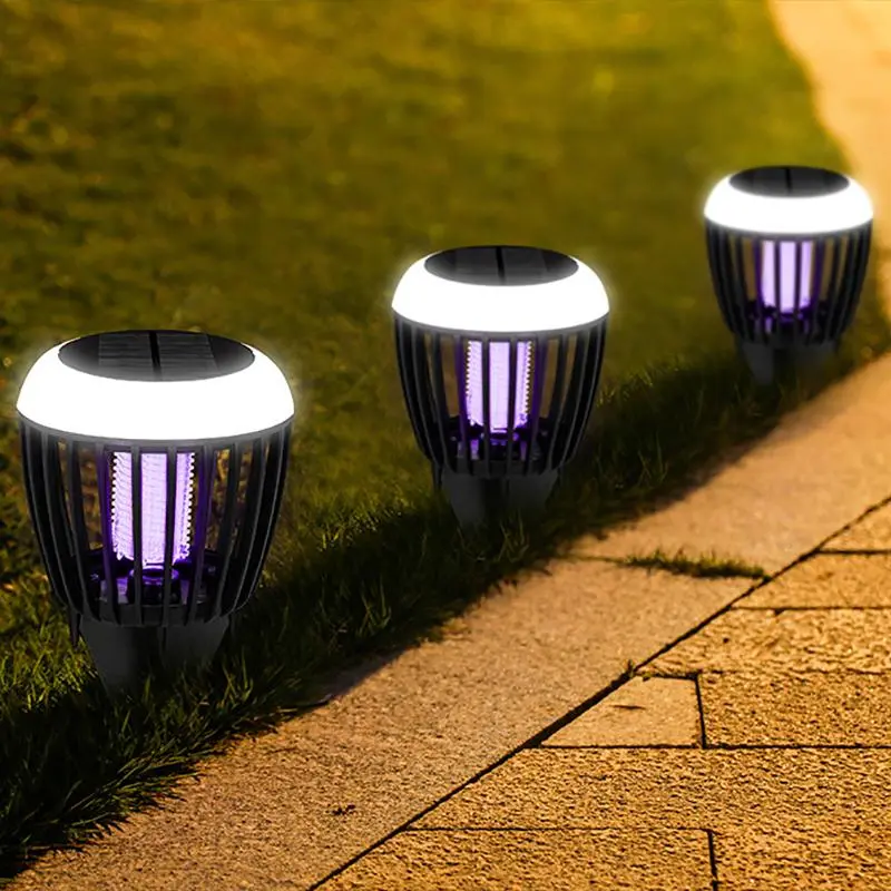 Solar Powered Mosquito Zapper Light, LED Landscape Lighting with UV Light & Mosquito Killer, Outdoor Lighting for Garden Patio Backyard Camping 7