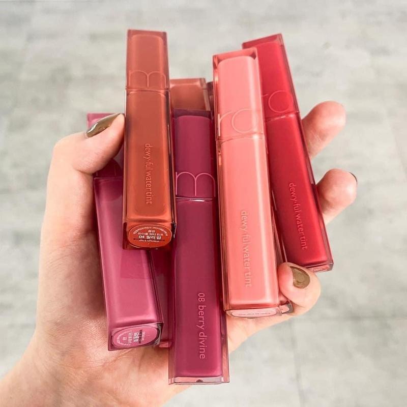 Son Môi bóng Romand dewyful water tint Cosmetic full 13 màu 03 13 04 12