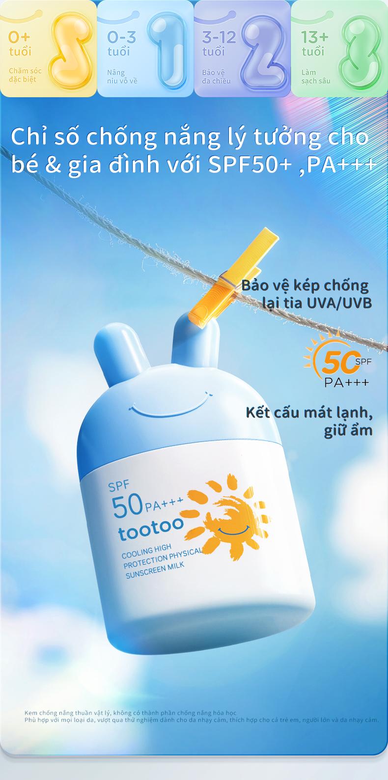 Product Introduction of Combo Kid cooling kem chống nắng & kem dưỡng dịu da, An toàn cho da nhạy cảm SFP 50 mz 6