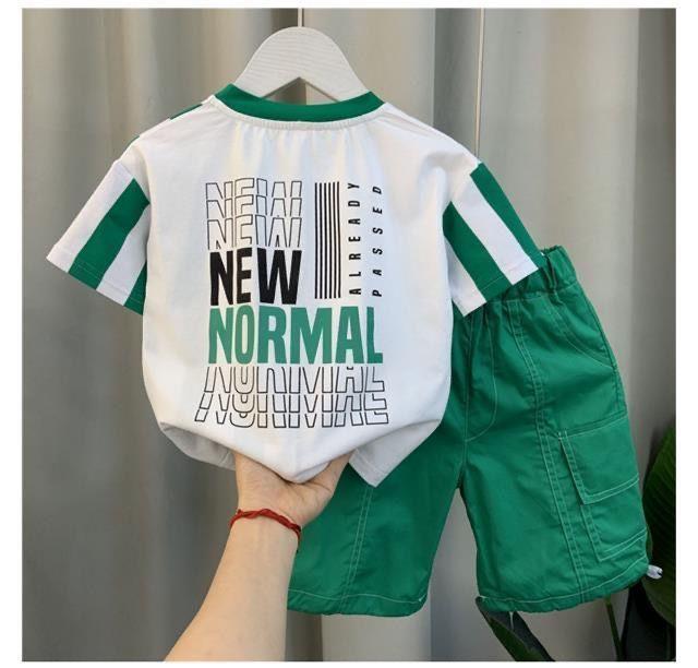 Product Introduction of 2025 Boys Summer Suit New Children Handsome Internet Celebrity Clothes Boys Summer Short Sleeve Western Style Two-Piece Suit Fashion 13