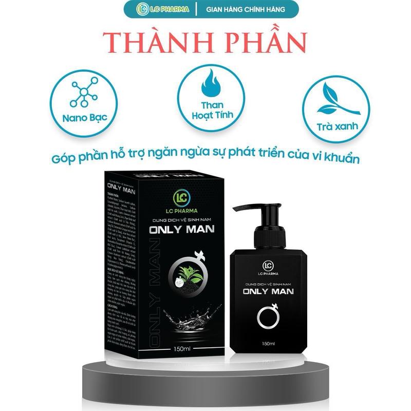 (Che tên SP) Dung Dịch Vệ Sinh Nam Only Man (150ml) - Thơm Mát, Dưỡng Ẩm & Chăm Sóc Vùng Da Nhạy Cảm 0