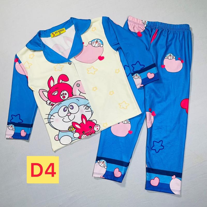 [11kg-18kg]Bộ quan áo pizama quần dài,tay dài bé gái chất liệu thun lạnh co dãn 4 chiều.hình in 3d không bay màu.có size từ 10kg trở lê.vải mềm mịn mát không gây kích ứng với các loại da nhạy cảm.giặt tay giặt máy không bay màu,không dãn Voi 5