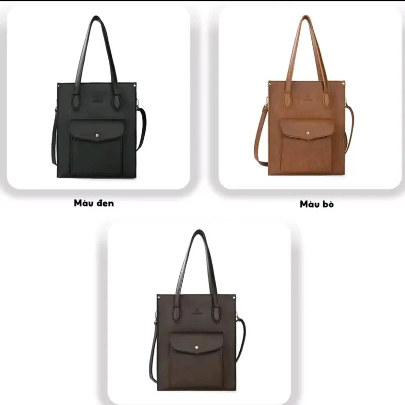 Túi xách công sở Vachino TX-024, Unisex da vừa laptop, A4,cho xem hàng trước. Bảo hành đổi trả miễn phí Bag Đồng Nam 3