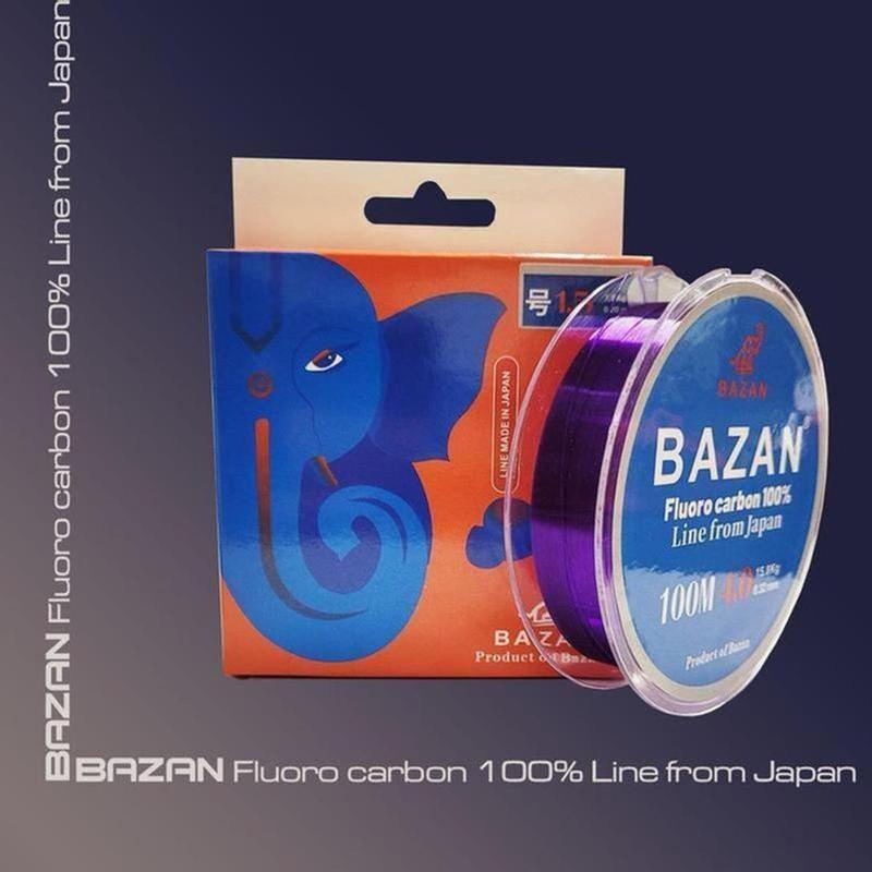 Cước câu cá Bazan Bản Dây Cước Màu Tím 100m. Cước Làm Thẻo Câu Đài Chất Liệu FluoroCarbon 