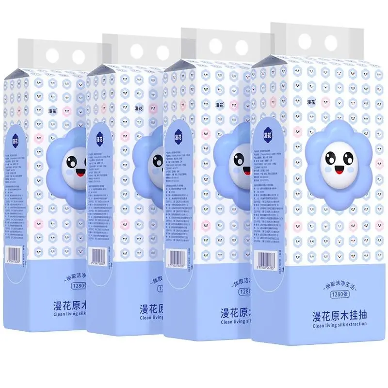 Hanging Tissue Paper Extraction 1280 Sheets Hand Paper For Home Affordable Bulk Pack Toilet Paper Log Facial Tissue Napkin