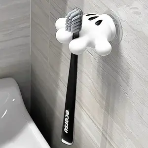 【Apligod】Rak Sikat Gigi/ Tempat Sikat Gigi/ Dispenser Odol Rak Gantung Kamar Mandi Tempel/ Bentuk Tangan Mickey Mouse
