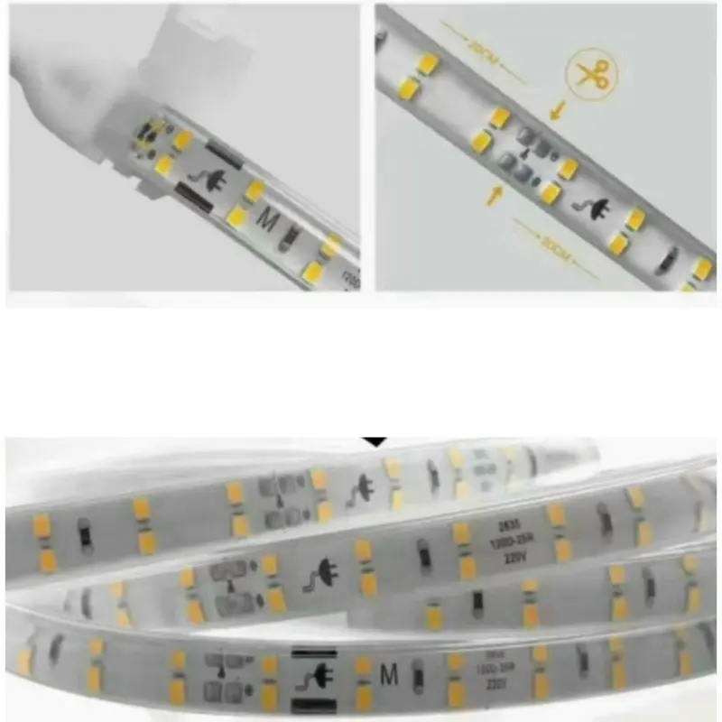 Combo 5m kèm nguồn led dây công nghệ không dây dẫn siêu sáng 2 hàng led hắt trần thạch cao 1