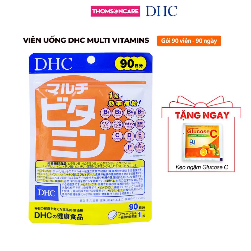 Viên uống DHC Multi Vitamin (90 viên - 90 ngày) - Bổ sung Vitamin B1 B2 B6 B12 C D E cho người thiếu hụt Vtm (Tặng ngay kẹo ngậm Glucose C)