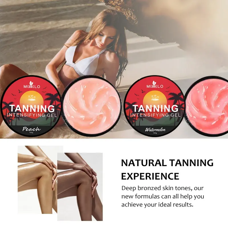 Natural Tanning Cream, Moisturizing Body Tanning Intensifying Cream, Hydrating Body Care Products for Women and Men, Skin Care Product for Daily Use 8