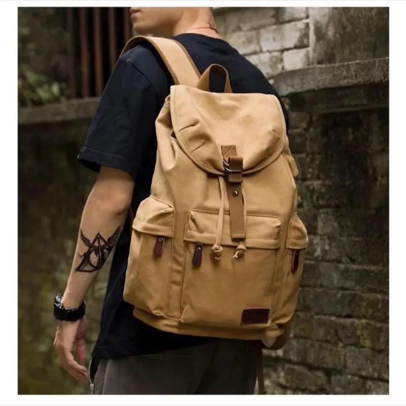 Generous Bag Tas Ransel Kanvas 2 Pria Ransel Kuliah Ransel Kerja Backpack Hitam Wanita Sekolah 1