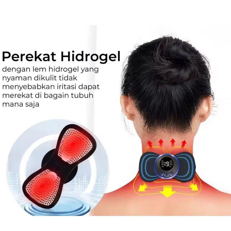 YUFEMA - EMS Alat Pijat Leher Terapi Mini Pad Mat Electric EMS Massager Recharging Elektrik Punggung Therapy 4