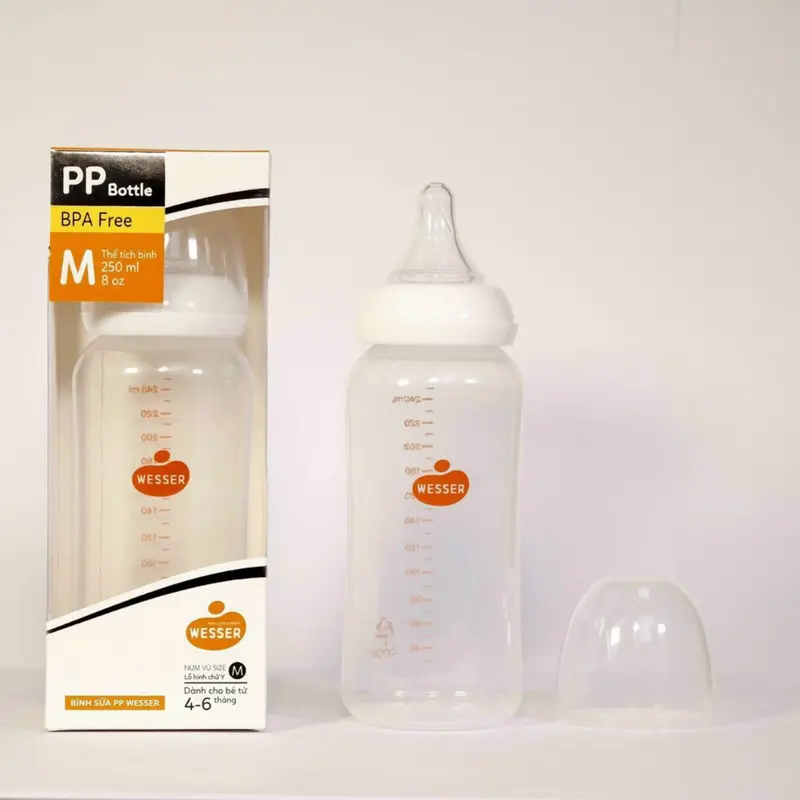 Thảo Uyên | BÌNH SỮA WESSER CỔ HẸP 250ML MẪU MỚI NHẤT 4