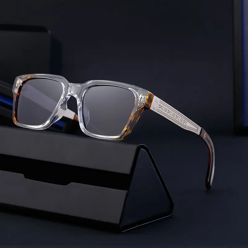 2024 New European and American Retro Square Frame Sunglasses Men's Outdoor Street Shot Sunglasses