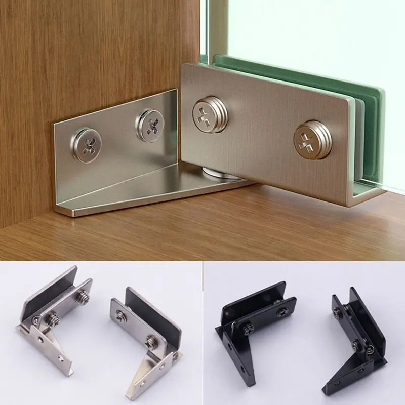 Bản Lề Cửa Kính, 2 Chiếc, Không Xốp, Cảm Ứng Từ Tính, Tủ Trưng Bày 1