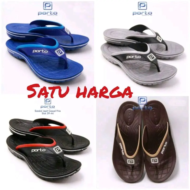 Sandal Japit pria dewasa original porto (39-44) Jepit