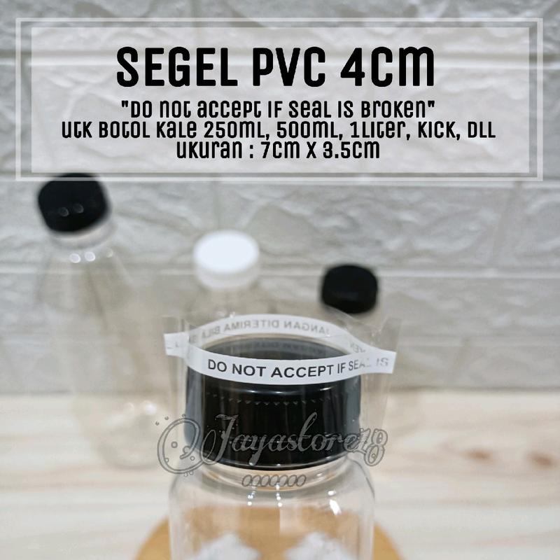 1PACK SEGEL PLASTIK PVC murah  tulisan DO NOT ACCEPT IF SEAL BROKEN BOTOL diameter 3.7cm 4cm 4.5cm murah untuk BOTOL cantik 350ML KALE 250ML 500ML 1LITER SEGEL PLASTIK PVC Jayastore18 6