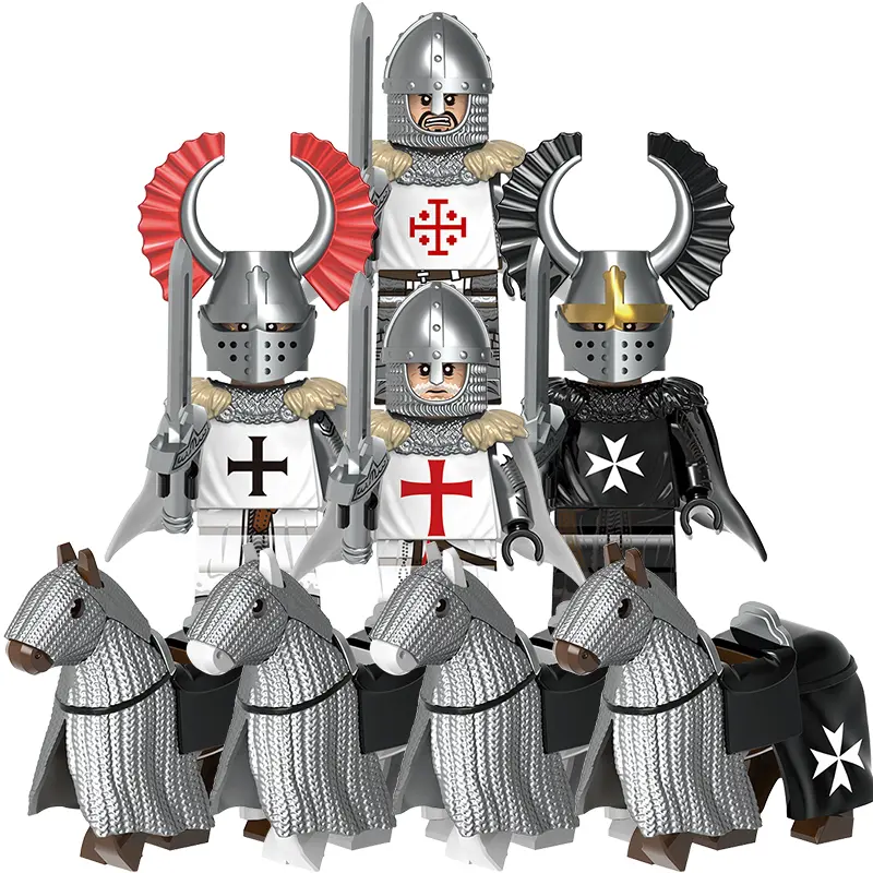 Khối Lắp Ráp, Ngựa Chiến Trung Cổ Hiệp Sĩ Teutonic, Hiệp Sĩ Thần Bí Và Chiến Binh Spartacus, Mô Hình Hành Động Mini Cổ Đại Đồ Chơi Xây Dựng Cho Trẻ Em, DT8901 G0128 G0133 GH0261 GH0262 X0164 X0316 X0320 X0348 2